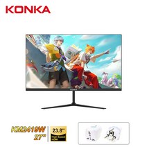 컴퓨터 게이밍 와이드 모니터 KONK- 23. 인치 모니터 P 게이머 75Hz 디스플레이 컴퓨터 VG HDMI 호환 DP 12, 02 KM2419W_02 EU 플매트 카펫 러그