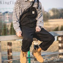 [Kingfishe]남성 캐주얼 멜빵 청바지 루즈핏 바디슈트 nb3 68721