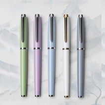 뚜렷한파스텔 선명한펜 잉크충전 검/신사 단어 연습 일상 여자선물 학생, Purple, 0.5mm
