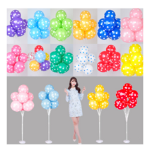 CH1544385 개업식 입구 장식 풍선꽂이 세트 유치원 학예회 벌룬 인테리어, 1개, 풍선꽂이장식세트130cm(도트라벤다)