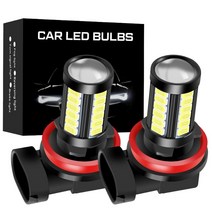 2Pcs H11 H8 9006 HB4 9005 PSX24W H16EU 5730 LED 자동 안개 램프 차 반대로 전구 6000K 백색 파란 황색, 04 H16 (JP), 03 RED