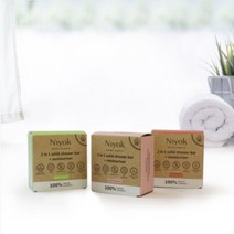 Niyok 니욕 바디 샤워바 고체 모이스처라이저 80g 제로웨이스트 천연유래성분 오가닉 비누, 샤워바 인텐스레드 80 g
