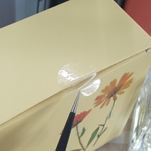 2cm 원형 투명 물건포장스티커롤 상품마감봉인지 PET