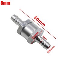 일반 자동차 알루미늄 합금 연료 단방향 체크 밸브 6/8/10/12mm 가솔린 디젤 리턴 기화기 용, 02 8mm