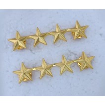 Armyshop2008 WW2 미국 육군 장교 쌍 4 별 일반 순위 칼라 휘장 미니 배지 핀 황금|스포츠 기념품|, 단일, 1개, 단일