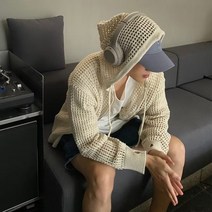 일타스캔들 정경호 옷 의상 패션 스타일 가디건 메쉬 그물 후드 니트 집업 카디건