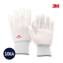 3M 안전장갑 슈퍼터프 탑 화이트 10개입, M