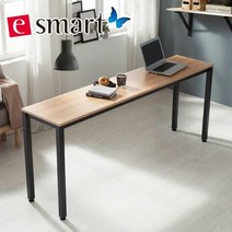 [e스마트] 스틸 테이블 1800x400 (일자다리), 아카시아:화이트