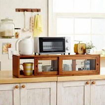 수납장 양념 정리대 양념통 선반, 라지 브라운