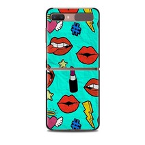 강아지 크록스 신발 전화 케이스 삼성 호환 갤럭시 Z 플립 3 5G z 커버 하드 쉘 블랙 Fundas PC 파라 애니메이션 낙서 스티커 Samsung Galaxy Flip3 fl, [01] Samsung Z Flip3 5G, [09] B09