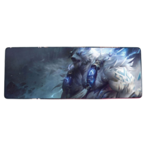 롤 LOL 디자인 마우스 패드 79종 시리즈 리그 오브 레전드 장패드 3mm 두께, 900x400mm + 3mm개, 밝은 회색 천둥의 포효