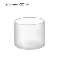 고무캡 패드 의자 다리 모자 피트 보호대 플라스틱 파이프 가구 테이블 구멍 먼지 일일, Transparent-22mm