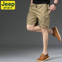 JEEP SPIRIT 지프 스피릿 남성 루즈핏 여름 멀티포켓 허리 밴딩 캐주얼 카고 반바지 J822+사은품