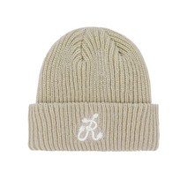 HW-BN148 R Rope Logo BeanieㅣBeige
