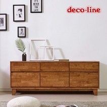 [천삼백케이] [데코라인] 코넬 휴홈 2단 1800 고무나무 원목 거실장 DCG031, 월넛화이트