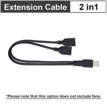 낚시쿨러 Gdstime TV 박스 냉각 브러시리스 AV 수신기 2 인 1 USB 컨트롤러 케이블 40mm DC 60mm 120mm 140mm, 25.Extension Cable - 없음 RGB-Bl