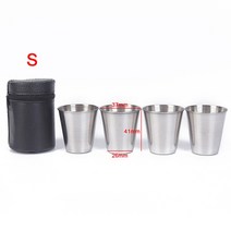 캠핑 야외 차박 준비물 가스워머 어닝 난로가드컵 식기 여행 컵 세트 스테인레스 스틸, 30ML