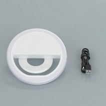아이폰 광각 셀카렌즈 휴대폰 만원경 USB 충전 Led Selfie 링 라이트 휴대 전화 렌즈 LED 램프 삼성 샤오미 포코 태블릿 셀카, WHITE
