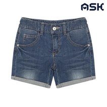 에스크 주니어 여아 OPEN형 3부 숏 데님 팬츠