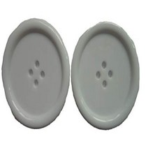 Lyracces Wholesale Lots 7pcs Extra Large Big Sewing Fasteners Flatback Resin Edged Buttons 50mm 1.97, 1, White
