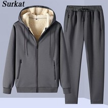 Surkat 포근했어 기모 남성 트레이닝복 세트 겨울 남자운동복 상하 세트