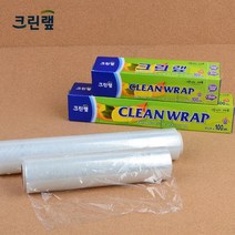 주방용 투명 비닐 랩 커팅 롤 크린 랲 위생 식품포장, 30cm x 100m 1개