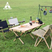 포레스트 캠핑 우드 롤테이블 나무 대형 접이식 폴딩 식탁 휴대용 경량, 스퀘어(120cm)