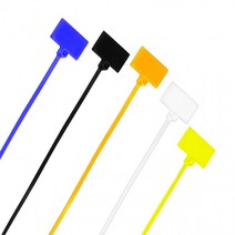 컬러 메모 케이블 타이 네임 마크 타이 250P DD-11203, 쿠팡 오렌지