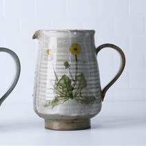 국산 도자기 저그 꽃병 민들레 1000ml, 민들레1p