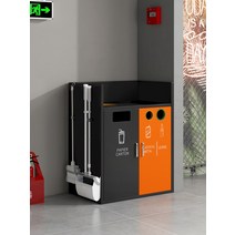 업소용 쓰레기통 대형분리수거함 카페 분리수거 사무실, 믹스 2열  80x50x100cm