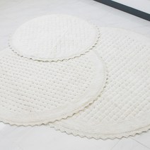 쿠션감 좋은 원형러그 레이스장식 거실 아이방 카페트