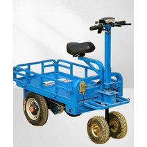 미니 전기 전동 트럭 구루마 대차 카트 농업용 운반차, 일반 바퀴 + 배터리 + 가드레일