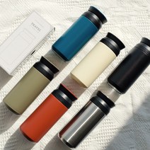 착한연구소 트래블 스텐 텀블러 보온보냉 커피 휴대용 레트로 각인 제작, 실버