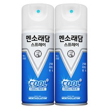 멘소래담 스프레이 쿨 180mlx2개 쿨타입 타박상 통증완화 뿌리는 에어 파스, 6.4oz, 2개
