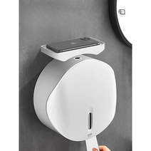 휴지 디스펜서 호텔 화장실 벽걸이 롤 업소용 캠핑, 1.화이트