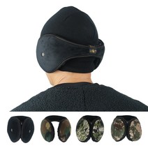 군인 로카ROKA 군인귀마개 1+1 패딩 방한 군용, 방한귀마개, 검정