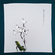 다바르샘 손그림 고급 순면 여성용 에티켓 손수건 선물