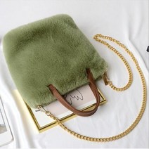 밍크가방 밍크퍼가방 털가방 새로운 패션 캐주얼 모조 밍크 플러시 핸드백 어깨 메신저 백 모든 매치백