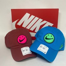 나이키 헤리티지86 스마일 스우시 테니스 여성 모자 블루 핑크 DV3170