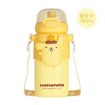 산리오 원터치 보온보냉 텀블러 460ml, 옐로우