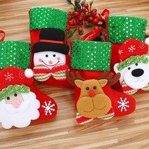크리스마스 양말 주머니 트리 장식 인테리어 Xmas-S1, 색상:산타, 단품