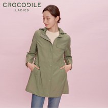 크로커다일레이디 후드 로고 프린트 사파리 야상 점퍼 CLBMJP203