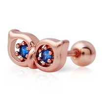 메리그린 14K 블루퍼핏 피어싱 gold-pin 한쪽판매