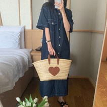 수엠W 반팔 카라 단추 트임 S090 스티치롱청ops