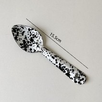 수입그릇 폰란드그릇 수입접시 예쁜접시 유럽 에나멜 디너 플레이트 세트 레트로 스플래시 잉크 홈 요리 및 크리 에이 티브 거실 데스크탑 과일 샐러드 접시, C-spoon, C-spoon