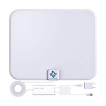 2023 증폭된 HD 디지털 TV 안테나 롱 250마일 이상 범위 4K 8K 1080p 파이어 TV 스틱 및 모든 TV 지원 실내 스마트 스위치 증폭기 신호 부스터 18ft HDT, White