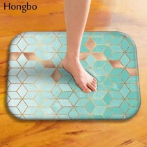 야자 매트 발 Hongbo 4060cm 기하학 패턴 안티슬립 카펫 도어 Doormats 야외 주방 욕실 거실 바닥 러그, 400mm x 600mm, 14