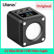 포토 스튜디오 셀프 유튜브 부스 홈 제품 촬영 Ulanzi-L2 미니 RGB COB 비디오 라이트 2700K-7000K 밝기, 01 L2 RGB