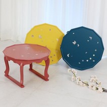 [박씨상방] 컬러 자개나비 찻상D 45센티 (색상선택), 선택:분홍