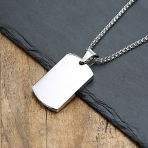 강아지유골함 강아지메모리얼스톤 vnox men dog tag container 펜던트 목걸이 스테인레스 스틸 화장 항아리 보석 재 깔때기 필러 키트 액세서리, 은, 65cm